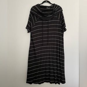 Lane Bryant Black and White Striped Dress
